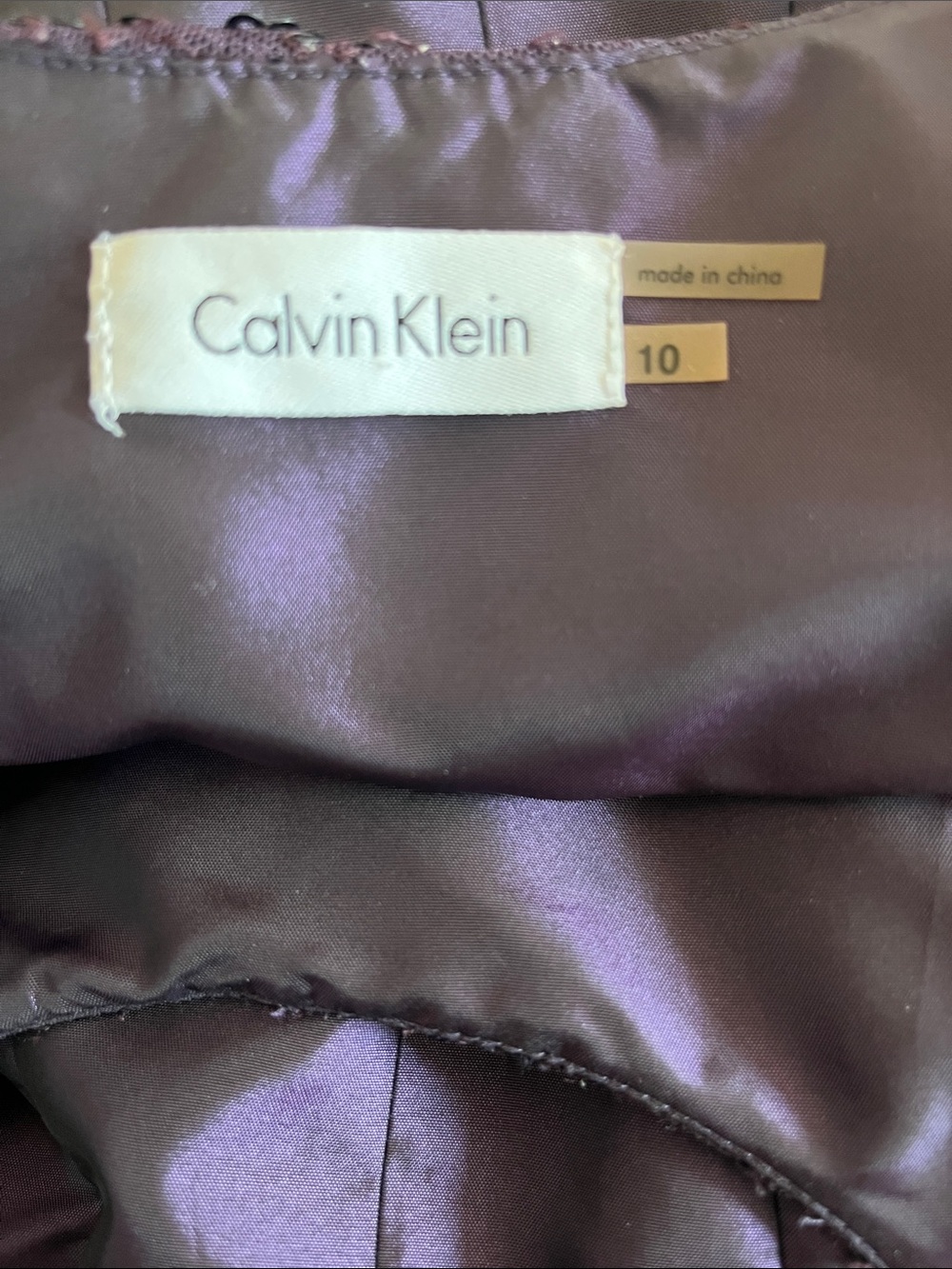 Calvin Klein Purple Sequin Bodice Maxi Dress - Picture 6 of 6